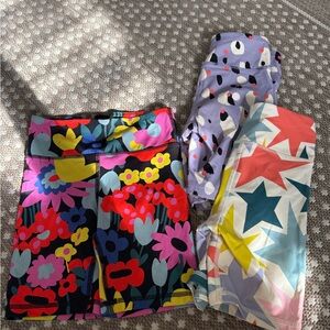 Hanna Andersson Floral and Star Patterned Kids Shorts Lot